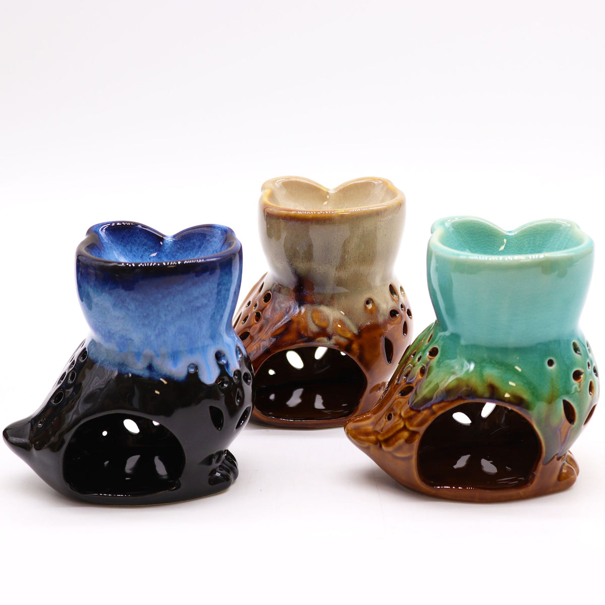 Classic Rustic Oil Burner - Owl Side-on (assorted) - view 4