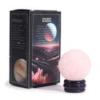 Rose Quartz Planet on a Goldstone Stand (VENUS) - view 5