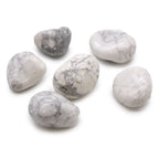 Large African Tumble Stones - White Howlite - Magnesite (Pack of 6)