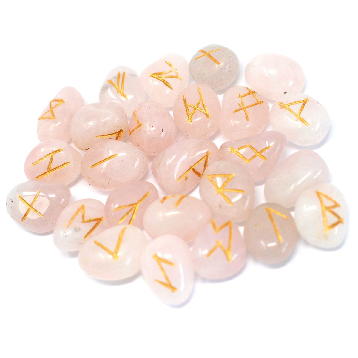 Runes Stone Set in Pouch - Rose Quartz - view 3