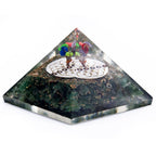 Orgonite Pyramid - Green Aventurine & Flower of Life - view 2