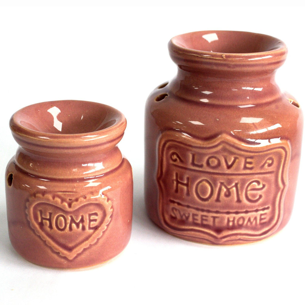Lrg Home Oil Burner - Love Home Sweet Home - Dusky Pink - view 3