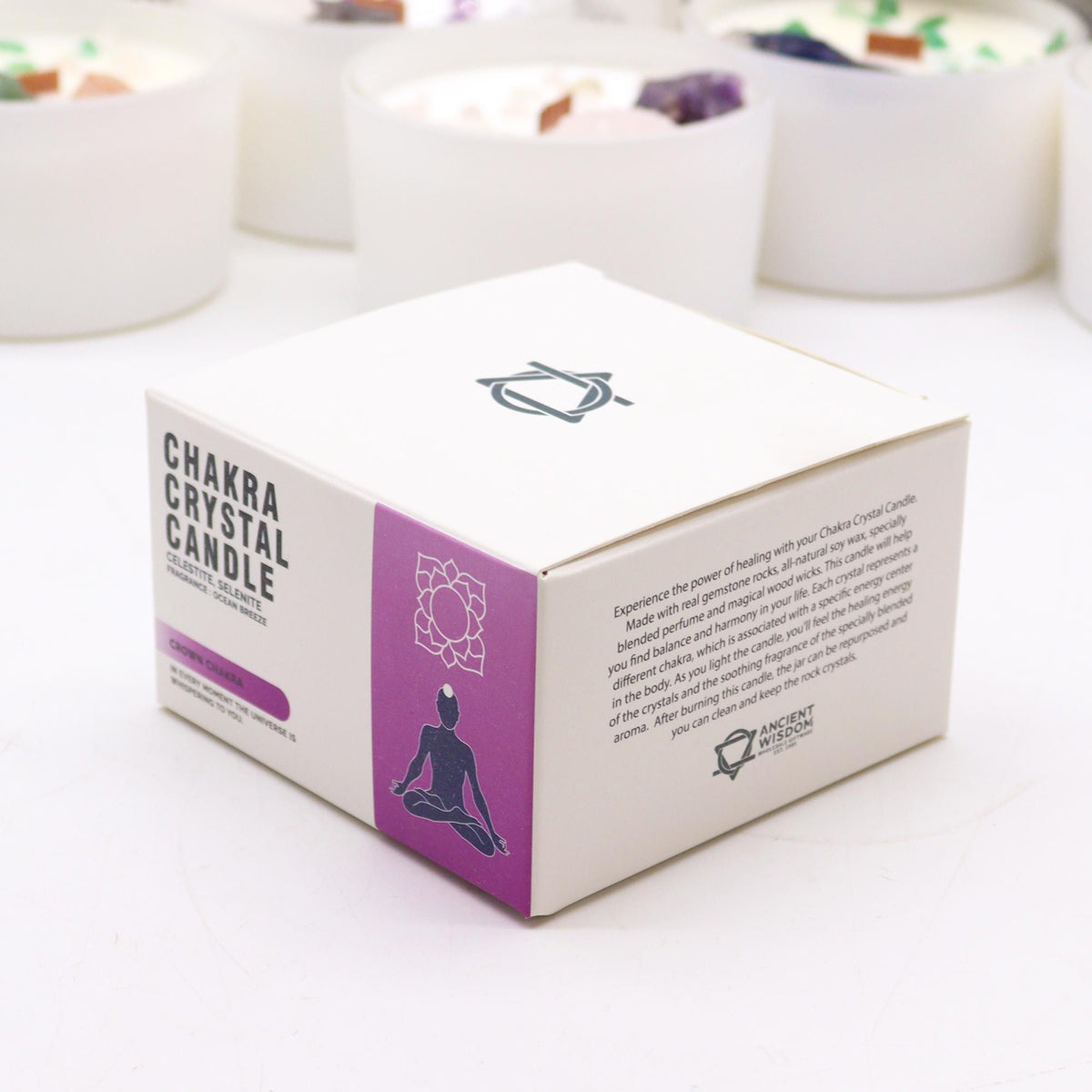 Chakra Crystal Candles - Crown Chakra - view 3