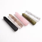 Gemstone Six Face Obelisk Point approx 11cm - Smoky Quartz - view 3