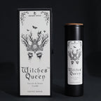 Black Witches' Queen candle tube beside its illustrated box, on cotton canvas - view 7