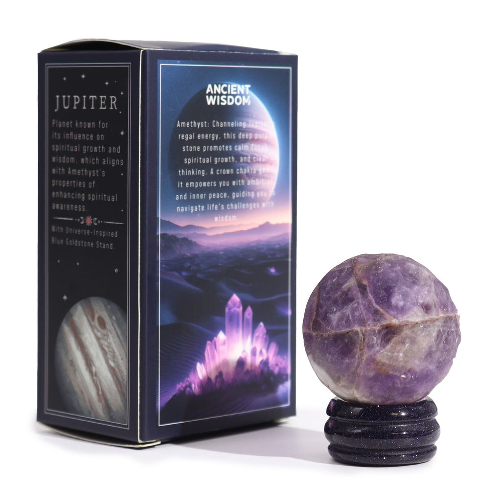 Amethyst Planet on a Goldstone Stand (JUPITER) - view 2