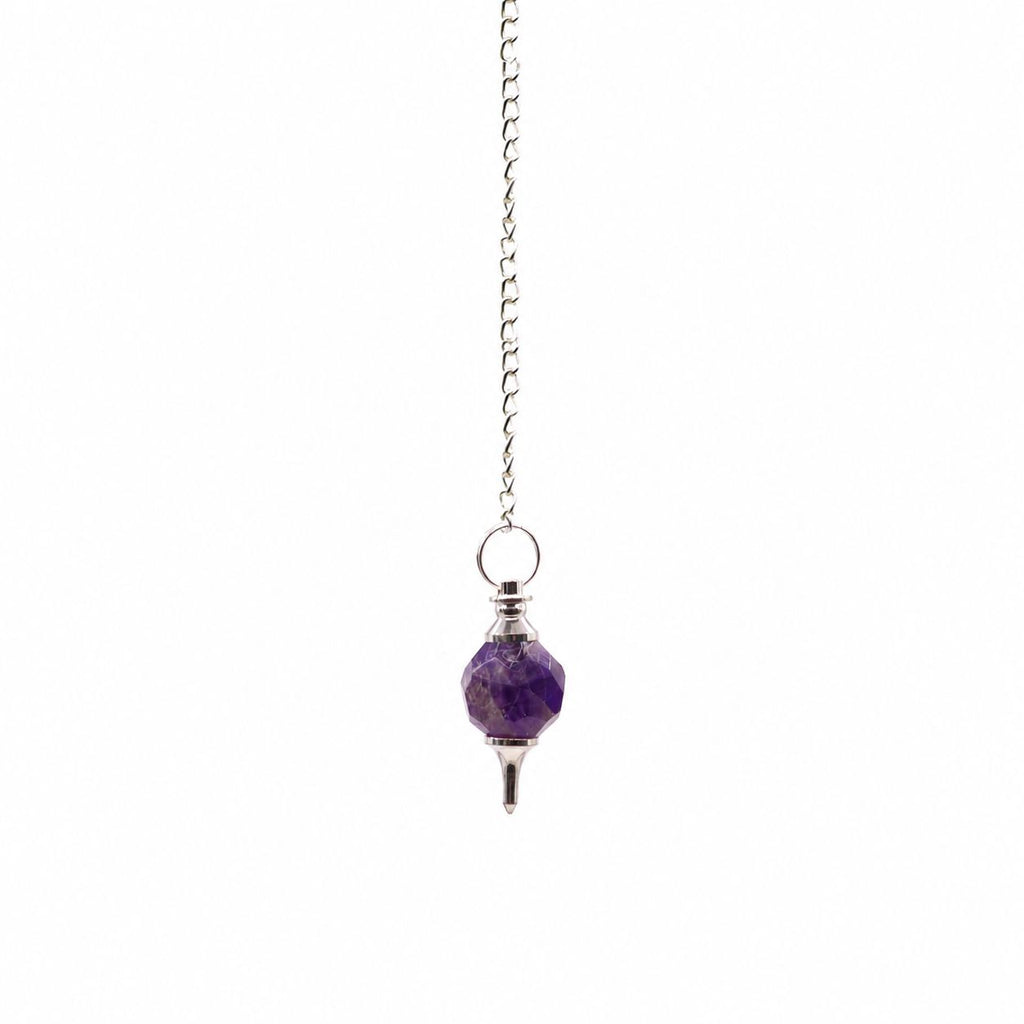 Faceted Gemstone Pendulum - Amethyst - view 2