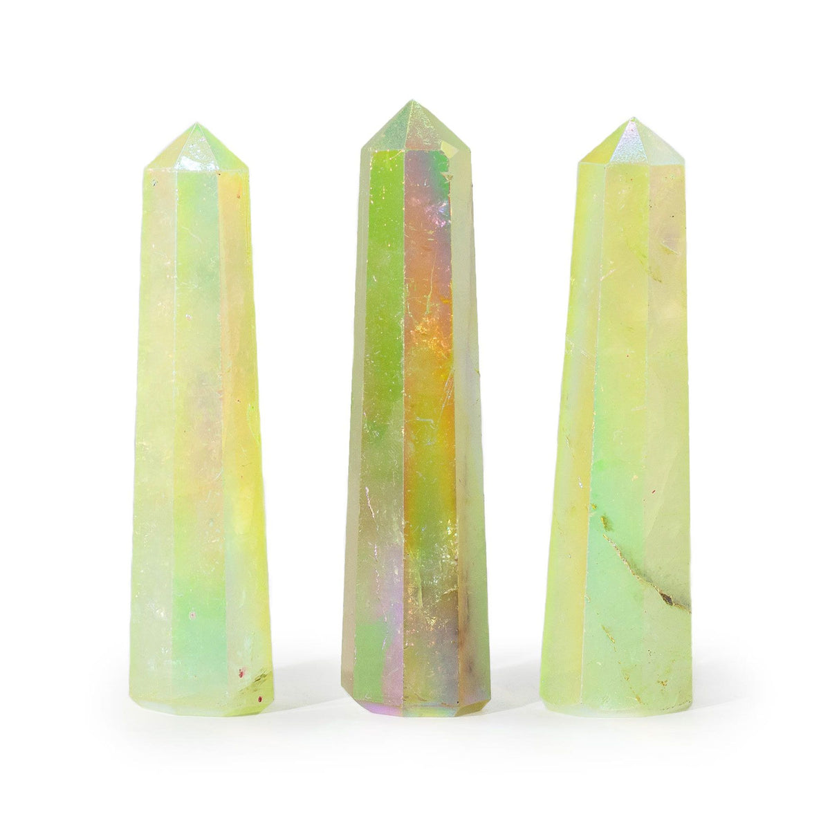 Aurora Quartz Obelisk Point - Pale Green - view 2