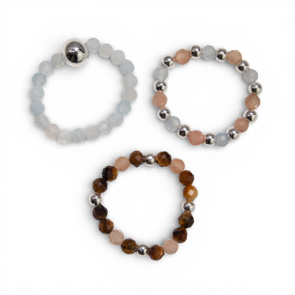 Nymph Spirit Gemstone Ring Set - Sea Sunset - view 8