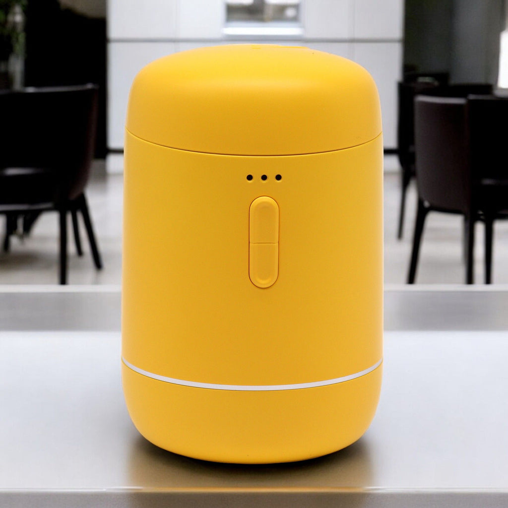 Waterless essential oil diffuser in yellow - view 2