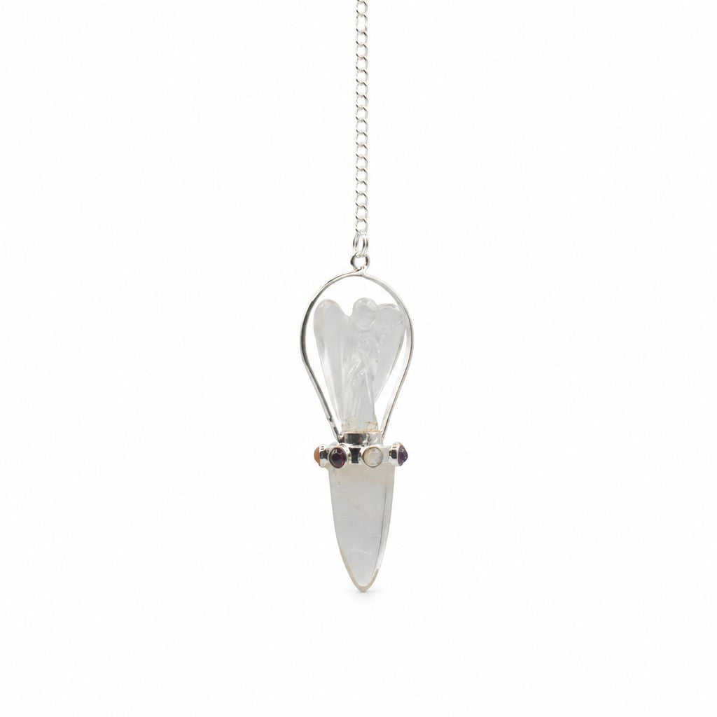 Celestial Guide - Two Piece Angel Pendulum - Chakra Band - Clear Quartz - view 2