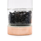 Crystal Glass Tea Infuser Bottle - Rose Gold - Onyx - view 2