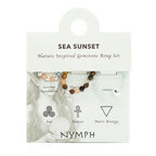 Nymph Spirit Gemstone Ring Set - Sea Sunset
