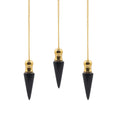 Secret Cavity Discovery of Truth Pendulum - Black Agate - Gold Plated