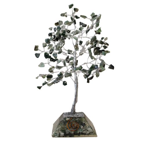 Gemstone Tree with Orgonite Base - 160 Stone - Moss Agate - view 4