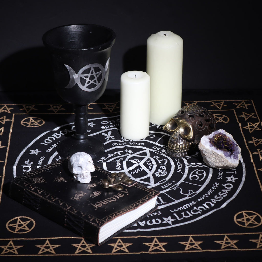 Esoteric Fringed Altar Cloth - Life Death Rebirth - view 3