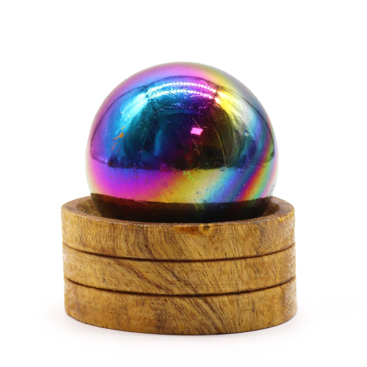 Amethyst Aura Crystal Sphere with Stand - Large