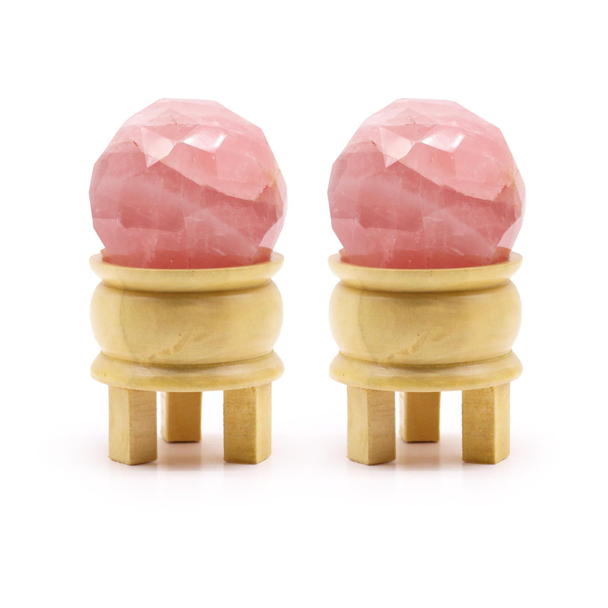 Gemstone Faceted Healing Ball & Stand - Rose Quartz - view 4