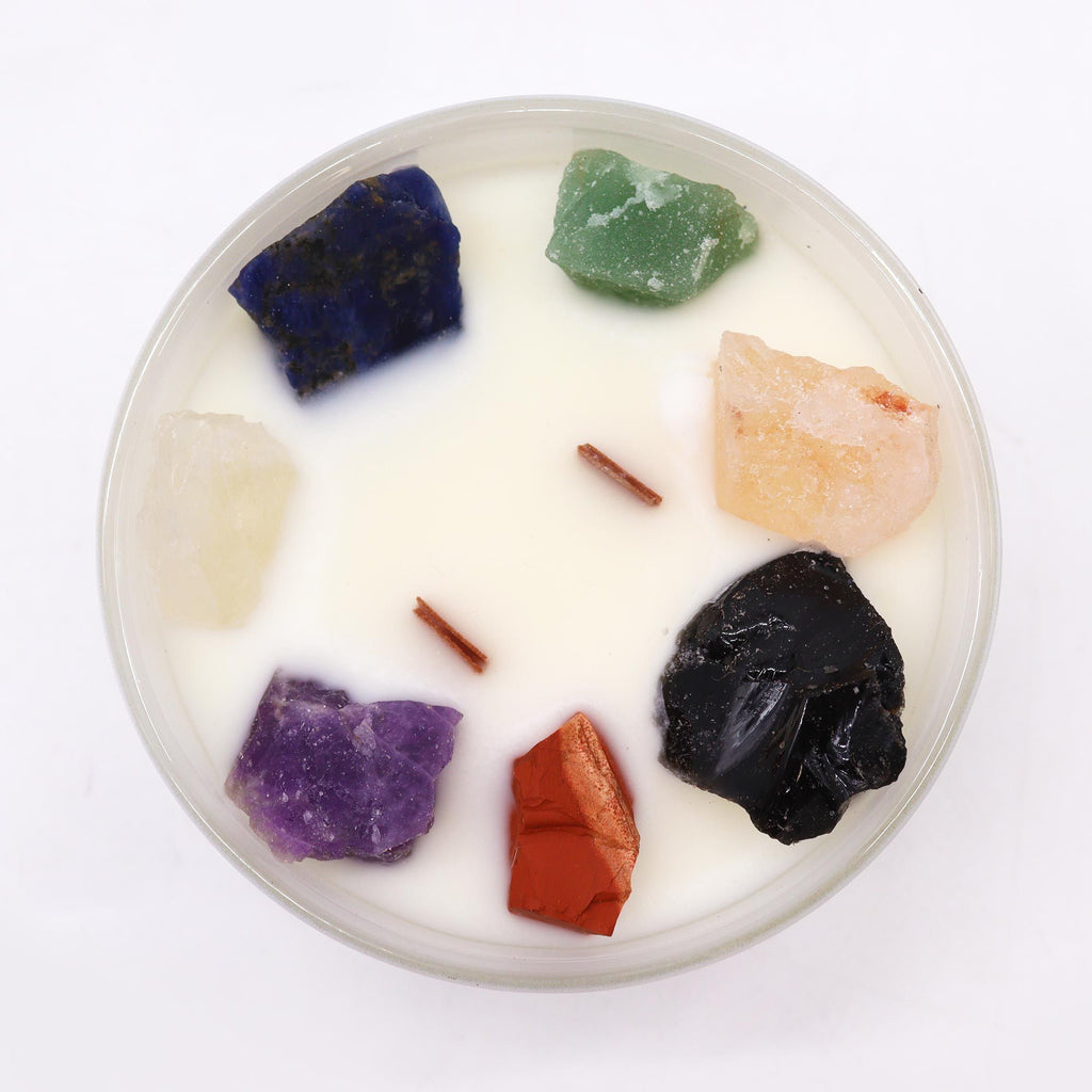 Large Chakra Crystal Candles - Seven Chakra - view 2