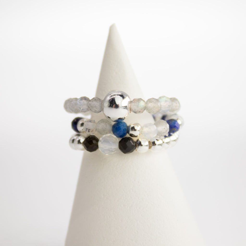 Nymph Spirit Gemstone Ring Set - Northern Lights - view 2