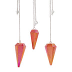 Six Sided Crystal Pendulum - Aurora Quartz, Peach - view 2