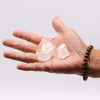 Rough milky quartz chunks piled on cotton canvas - view 5