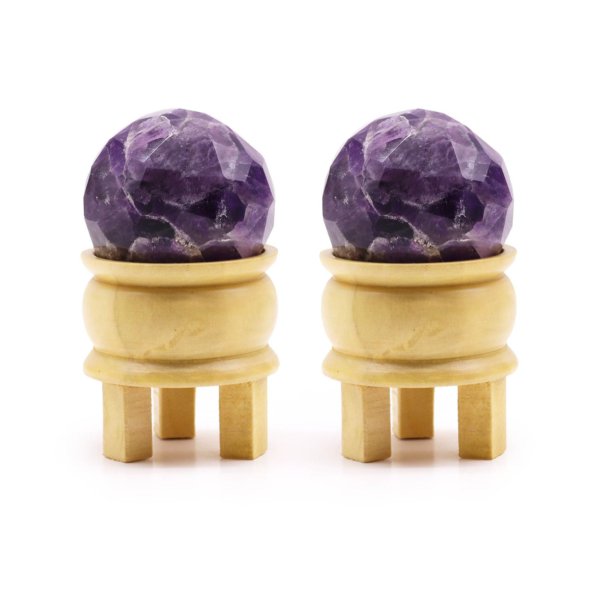 Gemstone Faceted Healing Ball & Stand - Amethyst - view 4