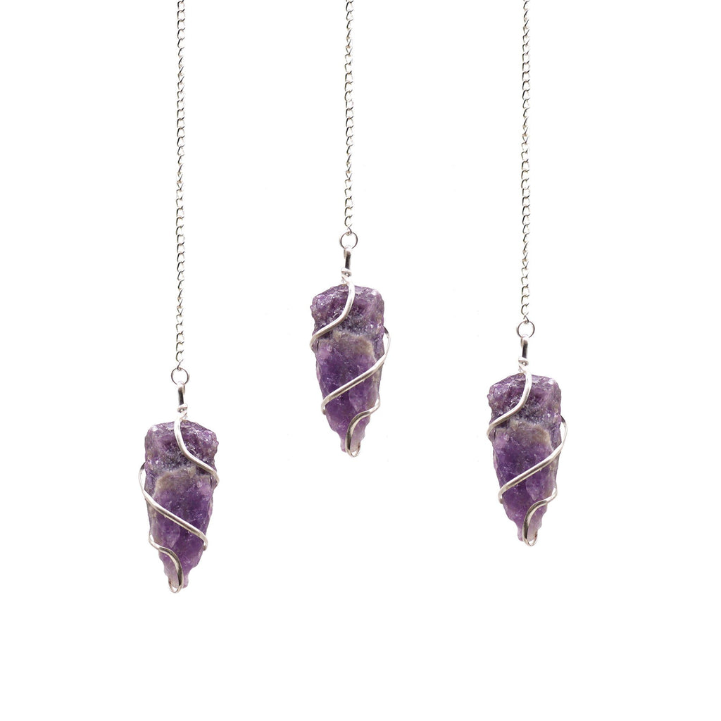Raw Gemstone Pendulum - Amethyst - view 4