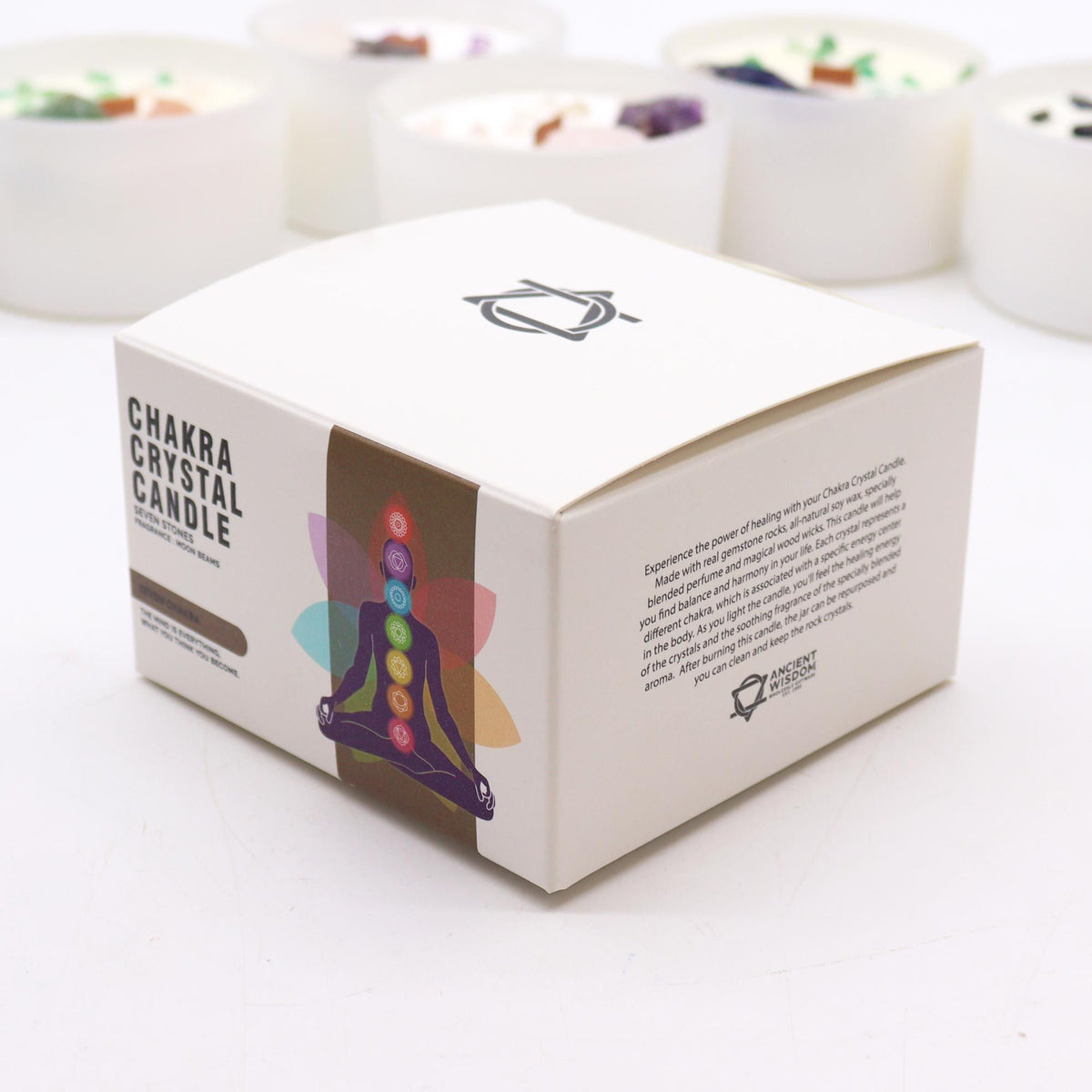 Large Chakra Crystal Candles - Seven Chakra - view 3