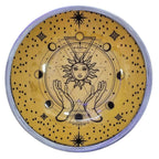 Triple Leg Enamelled Offering Plate - Hands & Sun - view 2