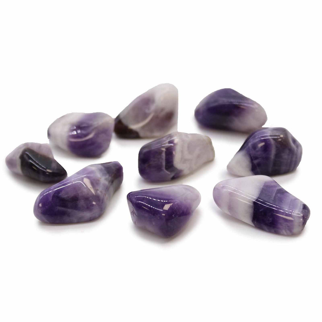 L Tumble Stones - Amethyst Banded Grade B (Pack of 24)