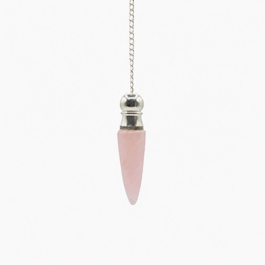 Secret Cavity Discovery of Truth Pendulum - Rose Quartz - Silver Plated - view 2