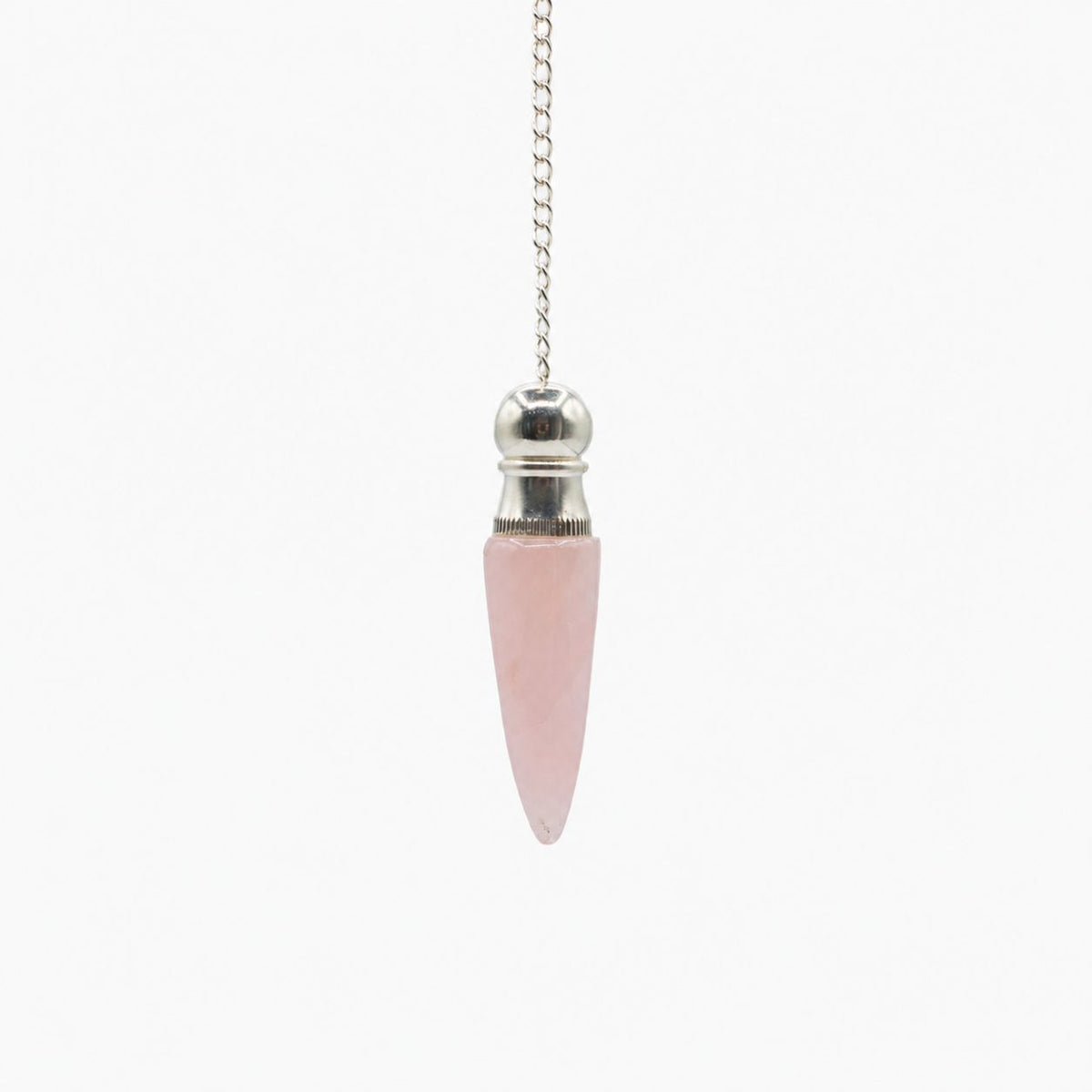 Secret Cavity Discovery of Truth Pendulum - Rose Quartz - Silver Plated - view 2