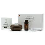 Mini single waterless essential oil nebuliser in dark wood finish - view 4