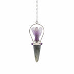 Veilwalker - Two Piece Angel Pendulum - Chakra Band - Labradorite & Amethyst