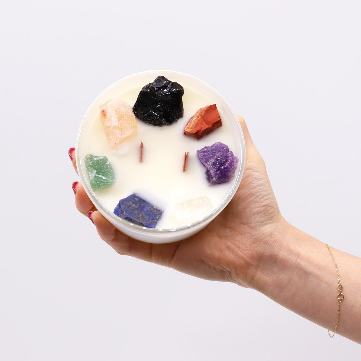 Large Chakra Crystal Candles - Seven Chakra - view 4
