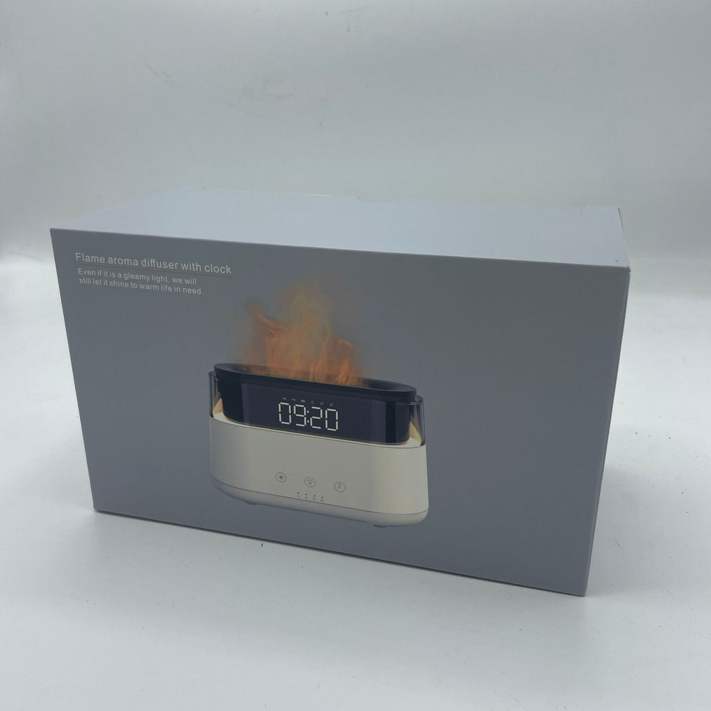 Modern Aroma Diffuser - Led Clock - USB-C - Flame Effect - view 3