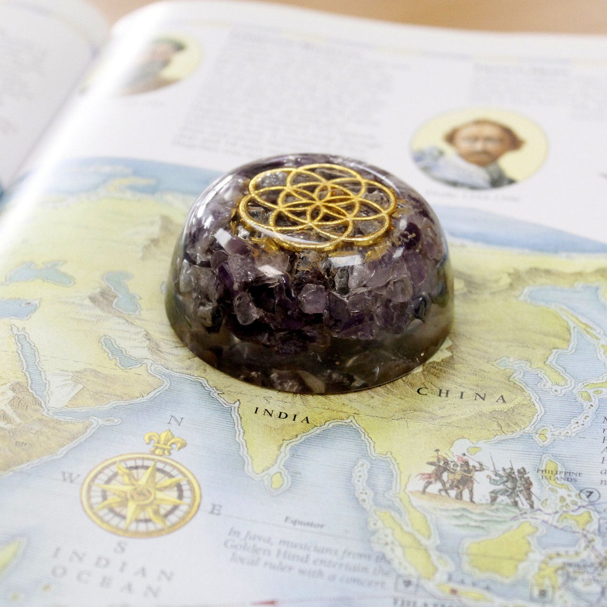 Orgonite Desk Power Packs - Amethyst Dome - view 2