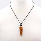 Laced Gemstone Flat Point Pendant - Golden Quartz - view 3