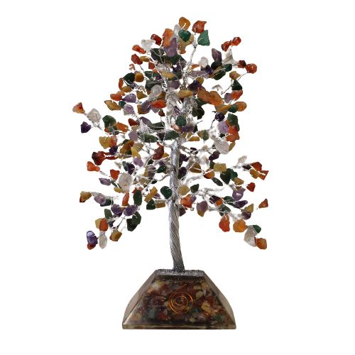 Gemstone Tree with Orgonite Base - 320 Stone - Multi - view 3