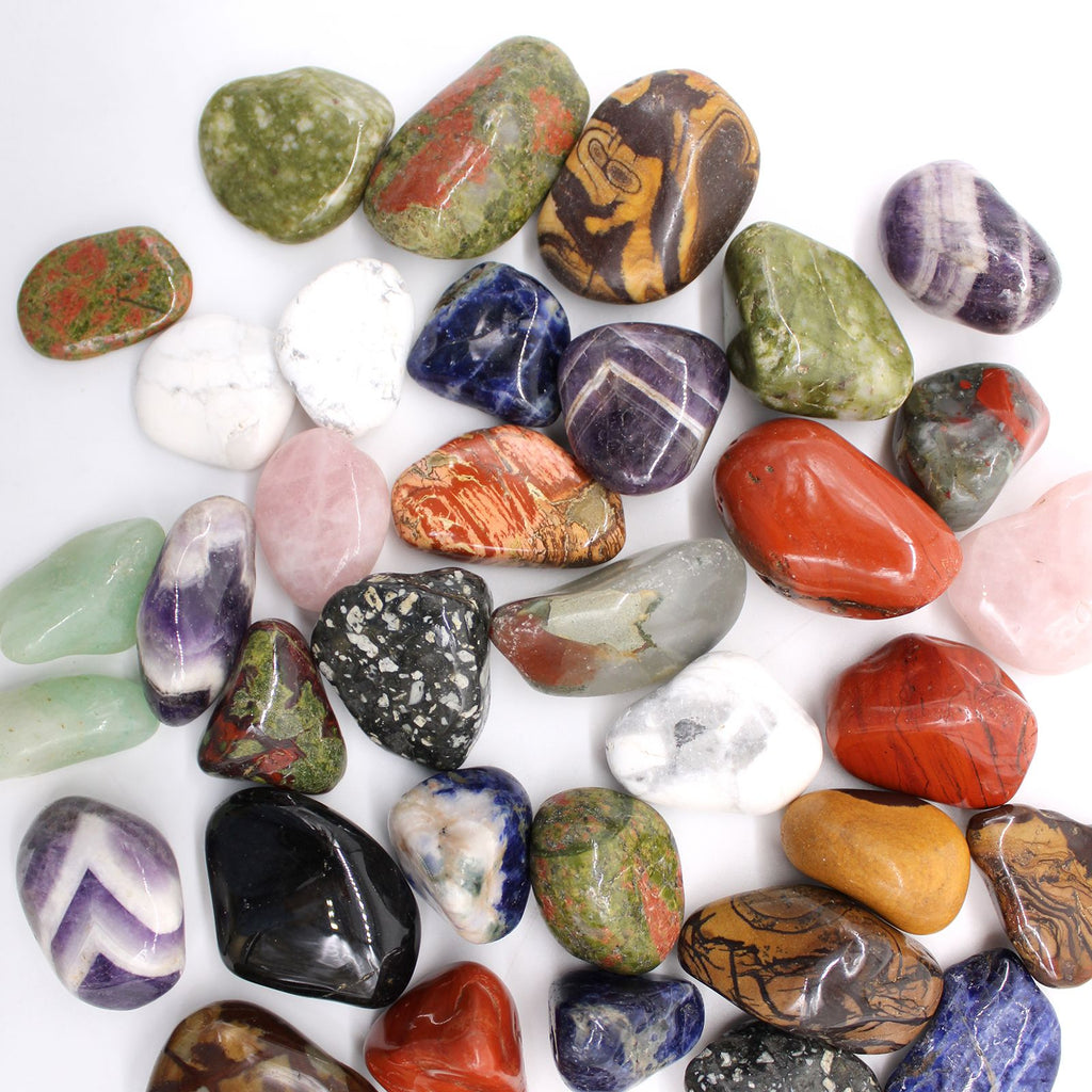 Medium African Tumble Stones - Amethyst - Chevron (Pack of 12) - view 2