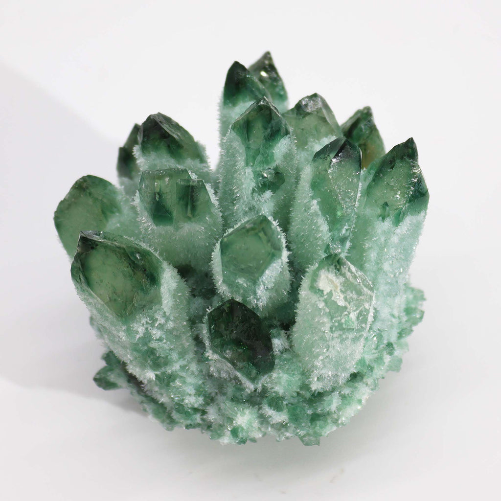 Crafted Quartz Cluster - Green Ghost Quartz - view 2