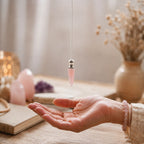 Secret Cavity Discovery of Truth Pendulum - Rose Quartz - Silver Plated - view 3