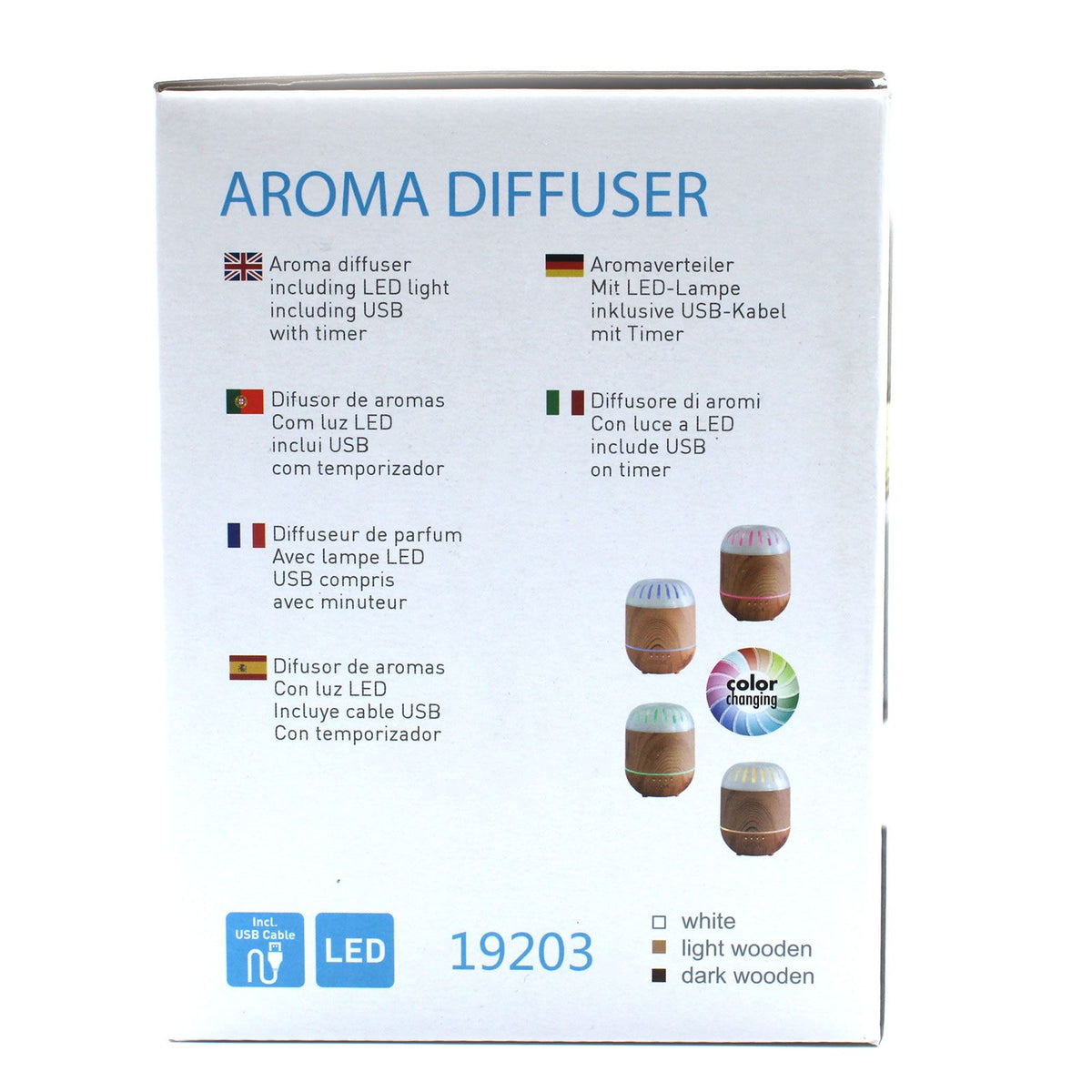 Light wood-effect aroma diffuser shaped like an open tulip - view 4