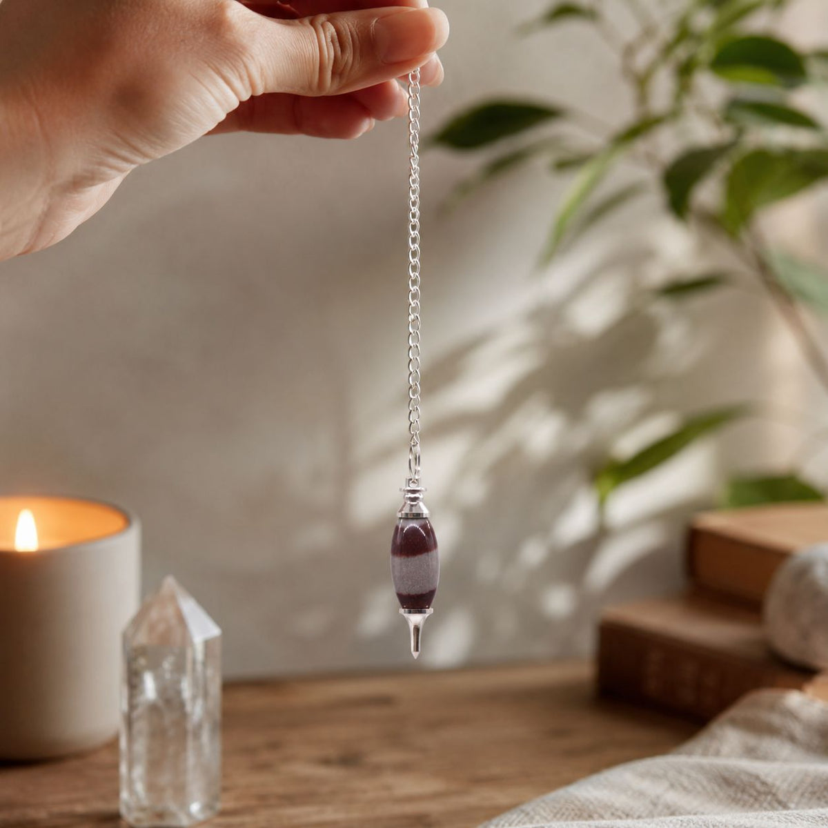 Shiva Lingam with Point Pendulum - view 3