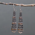 Silver & Gold Earring - Tribal Drops - view 4