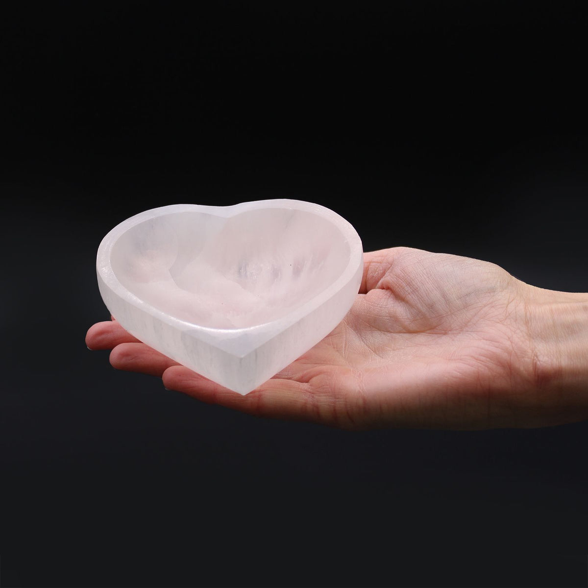 Selenite Heart Bowl - view 3