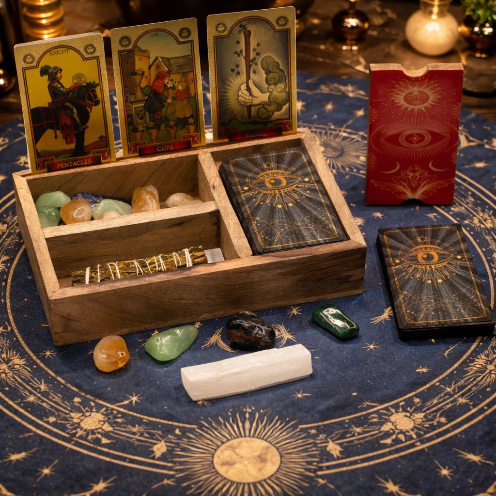 Three Section Tarot Box with Card Holder - view 6