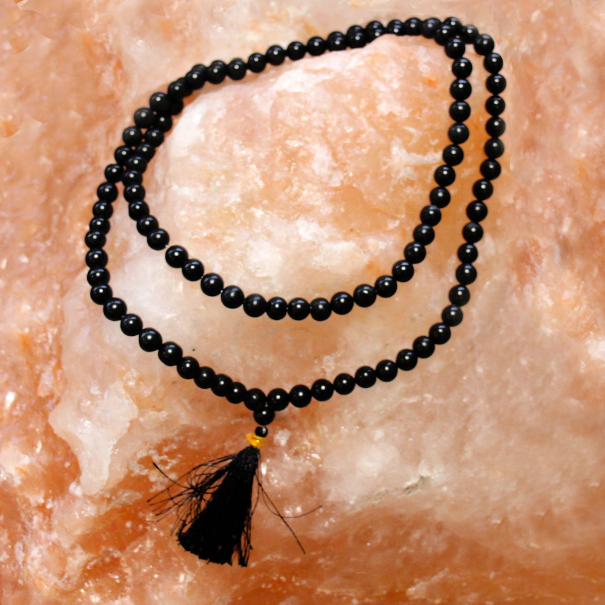108 Bead Mala - Black Agate - view 6