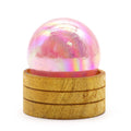 Rose Quartz Titanium Aura Crystal Sphere with Stand - Large